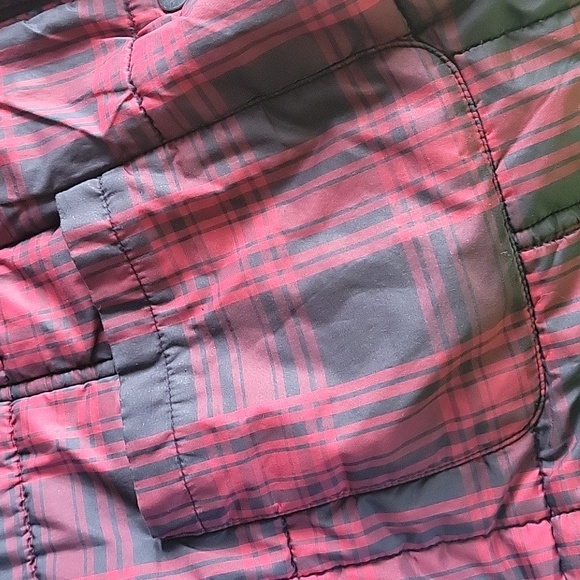 CHARLES F ORVIS PLAID POLYESTER JACKET  LARGE RED/BLACK - Picture 15 of 15